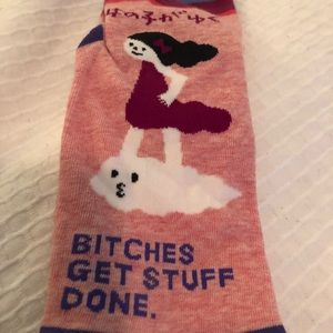 “Bitches get stuff done” ankle socks
